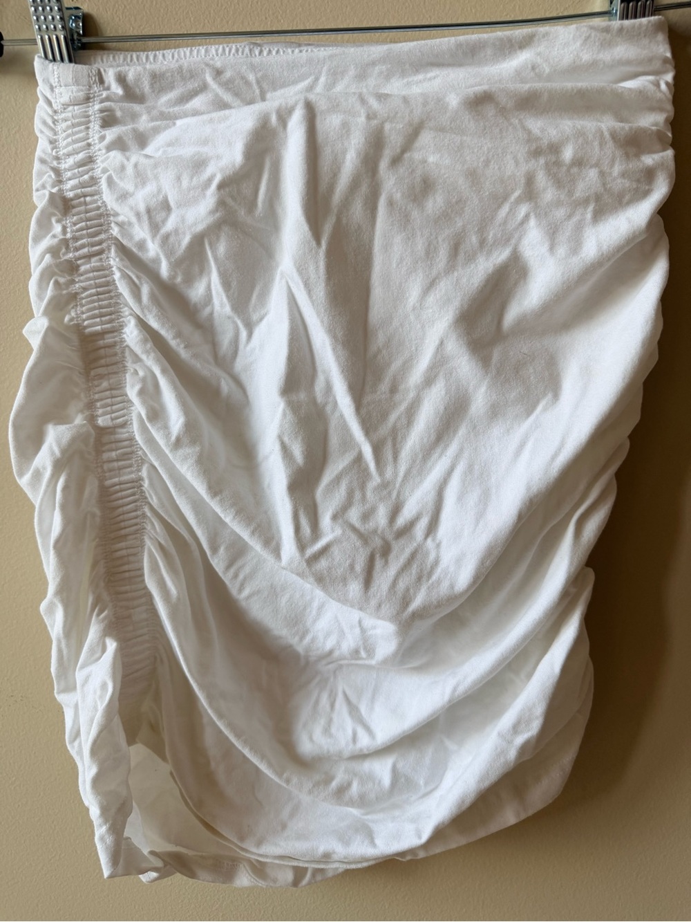 White Ruched Skirt